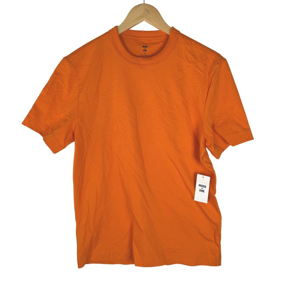 Mode of One Mens EVRYDAY T TABLE Cotton T-Shirt Voltage Orange Small 100187076MN